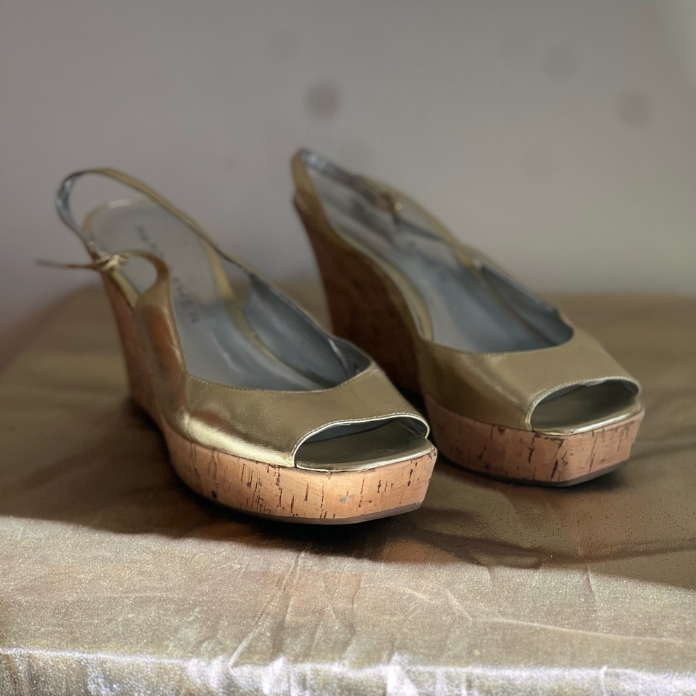 Women's Gold Wedge Sandals